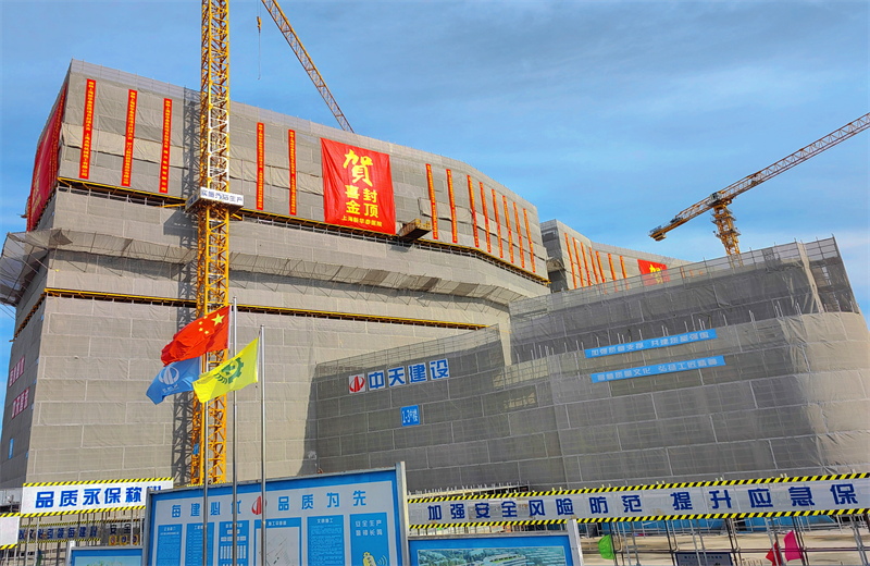 2024年10月30日，东升国际三建上海新华泰医院项目主体封顶。